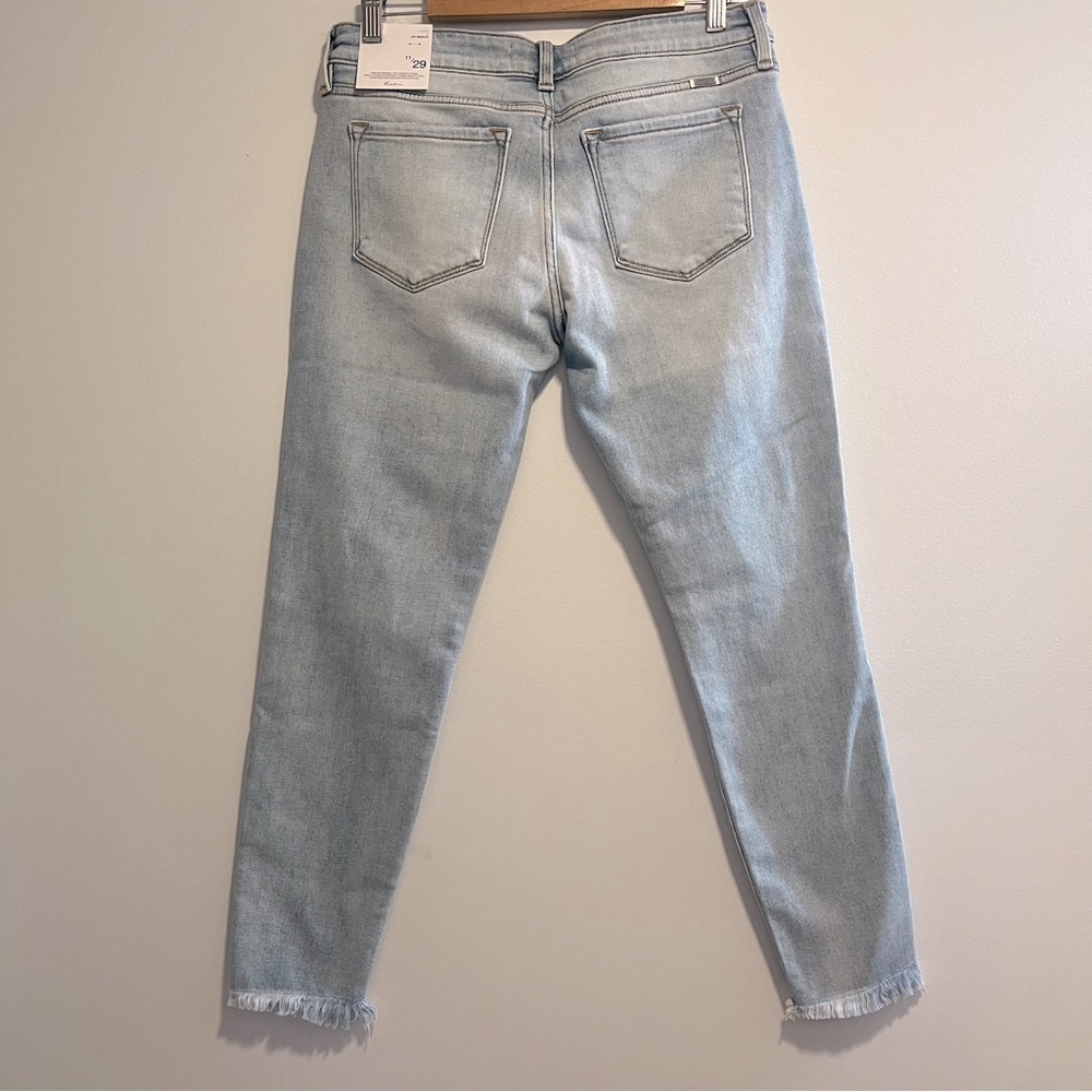 KANCAN Ankle Skinny Distressed Frayed Hem Denim Jeans - Picture 6 of 13